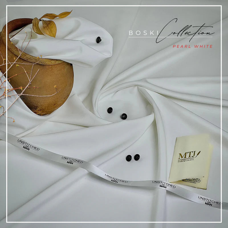 MTJ Carnivals Boski {Pear White ( Unstitched ) Suit}